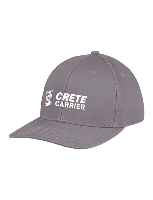 Premium Modern Structured Twill Charcoal Snapback Cap w/Crete Carrier Logo