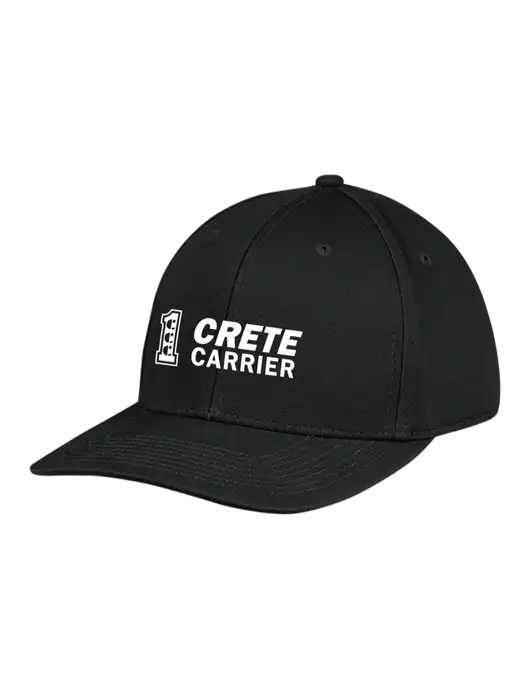 Premium Modern Structured Twill Black Snapback Cap w/Crete Carrier Logo