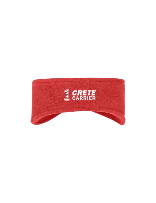 Red Stretch Fleece Headband w/Crete Carrier Logo