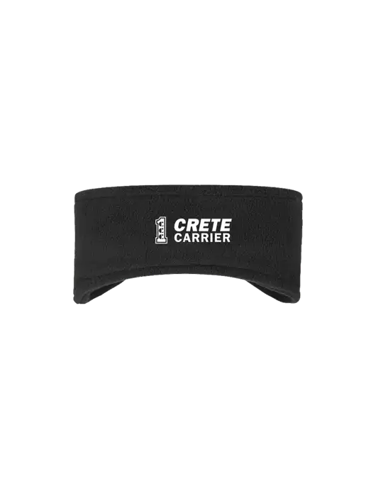 Black Stretch Fleece Headband w/Crete Carrier Logo