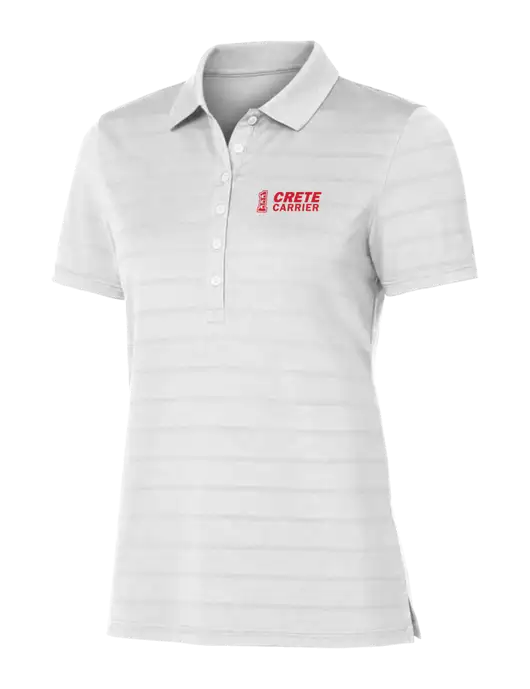 Callaway Womens Bright White Ventilated Polo w/Crete Carrier Logo