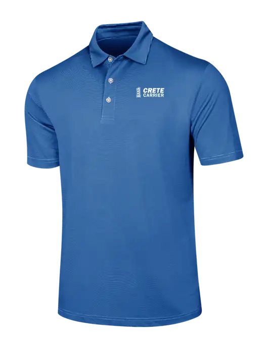 Callaway Royal Blue Fine Line Stripe Polo w/Crete Carrier Logo