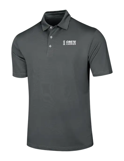 Callaway Black Fine Line Stripe Polo w/Crete Carrier Logo