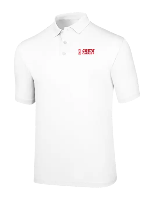 Callaway Opti-Dri White Chev Polo w/Crete Carrier Logo