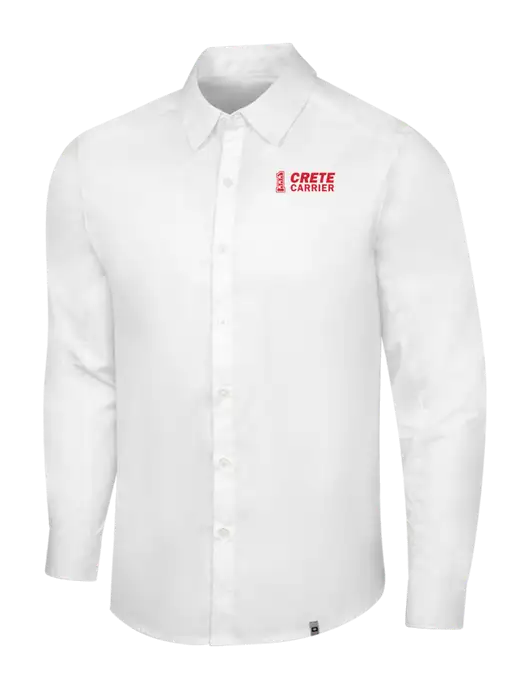 OGIO White Commuter Woven Shirt w/Crete Carrier Logo