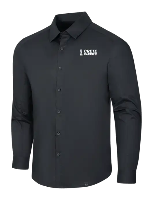 OGIO Black Commuter Woven Shirt w/Crete Carrier Logo