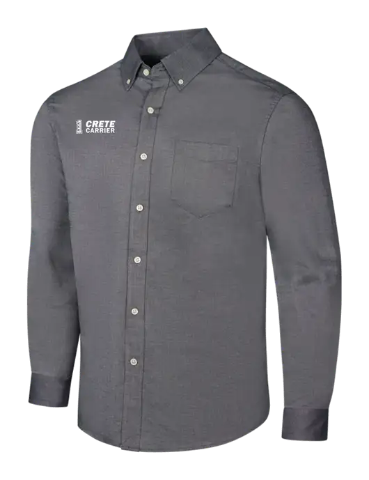 Dark Grey SuperPro Oxford Shirt w/Crete Carrier Logo