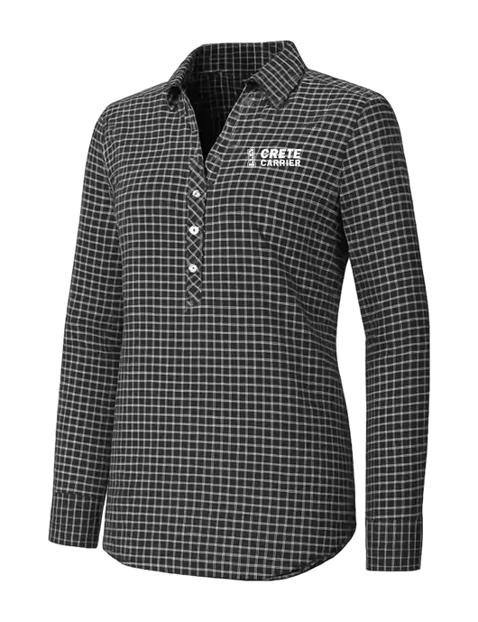 Womens Dark Grey/White City Stretch Shirt w/Crete Carrier Logo