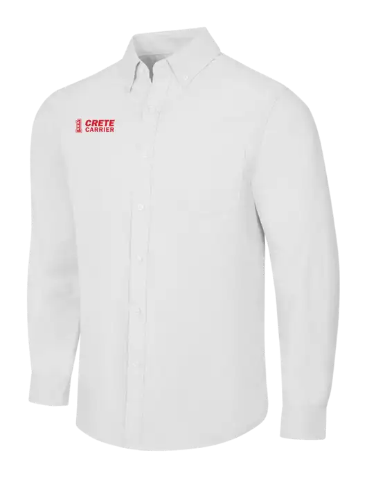 White SuperPro Oxford Shirt w/Crete Carrier Logo