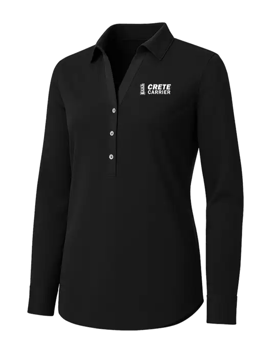 Womens Black City Stretch Shirt w/Crete Carrier Logo