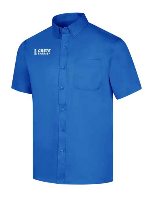 Short Sleeve Royal Blue Superpro React Twill Shirt w/Crete Carrier Logo