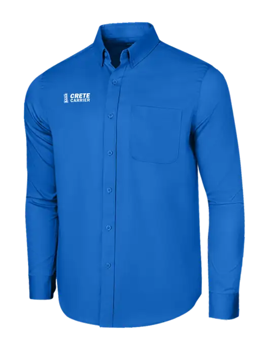 Long Sleeve Royal Blue Superpro React Twill Shirt w/Crete Carrier Logo