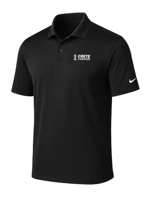 NIKE Black Victory Solid Polo w/Crete Carrier Logo