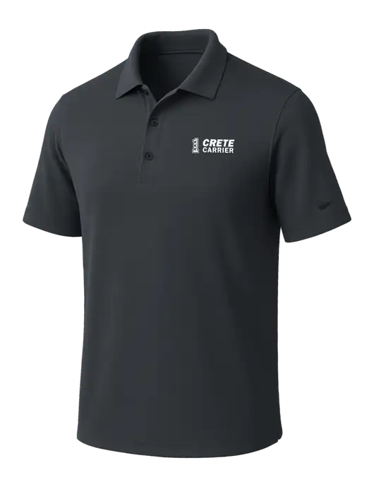 NIKE Dark Grey Dri-Fit Micro Pique Polo w/Crete Carrier Logo