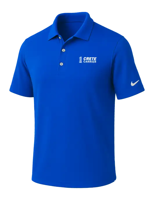 NIKE Royal Dri-Fit Micro Pique Polo w/Crete Carrier Logo