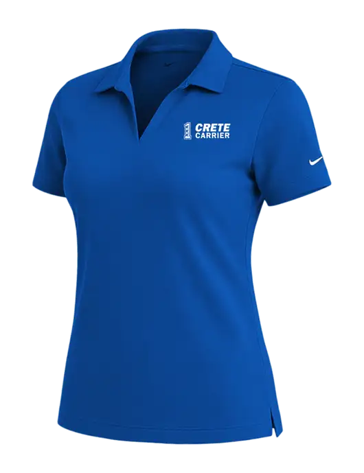NIKE Royal Womens Dri-Fit Micro Pique Polo w/Crete Carrier Logo