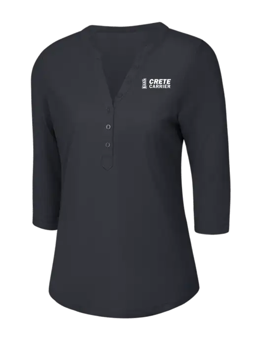 OGIO Charcoal Grey Jewel Henley w/Crete Carrier Logo