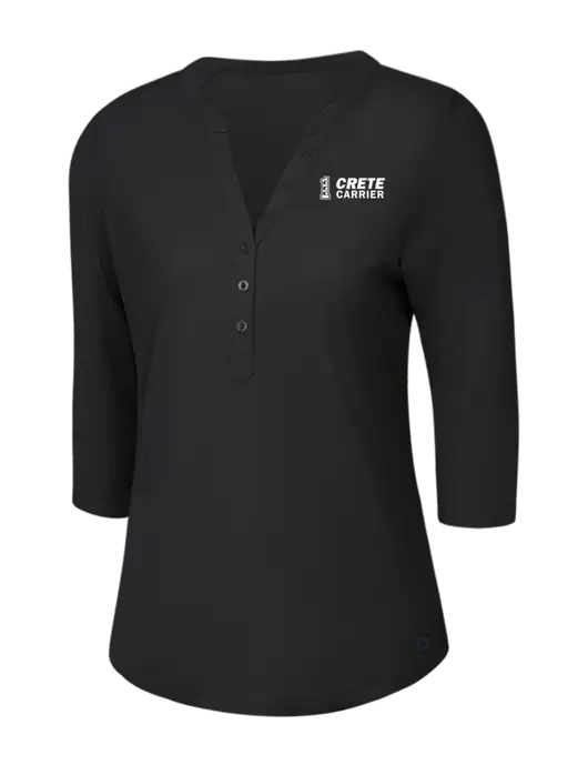 OGIO Blacktop Jewel Henley w/Crete Carrier Logo