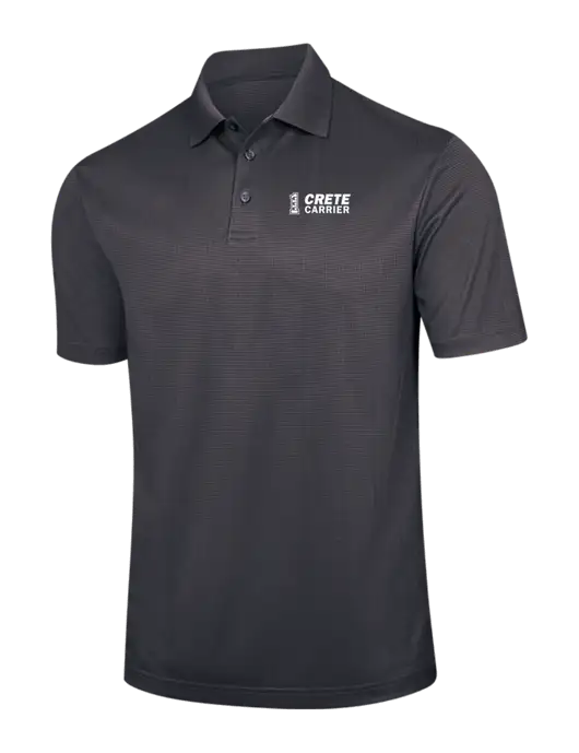 Dark Grey Performance Fine Jacquard Polo w/Crete Carrier Logo