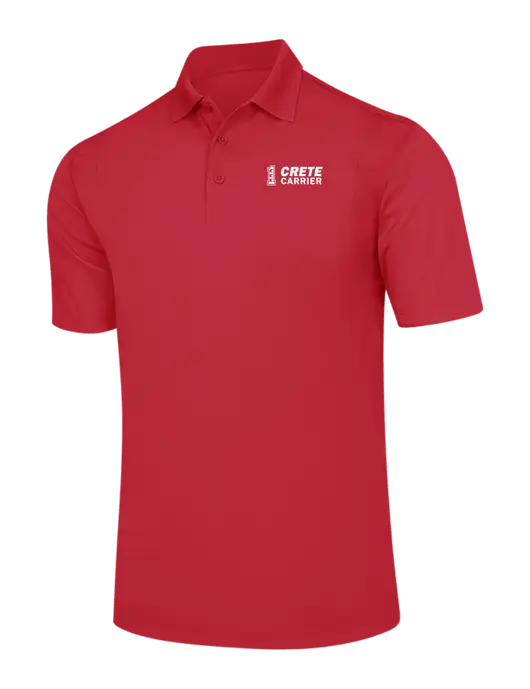 Red Micropique Sport-Wick Polo w/Crete Carrier Logo