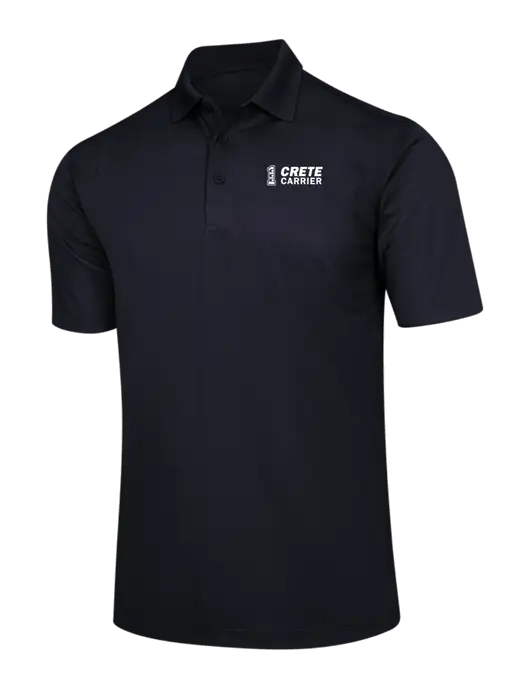Black Micropique Sport-Wick Polo w/Crete Carrier Logo