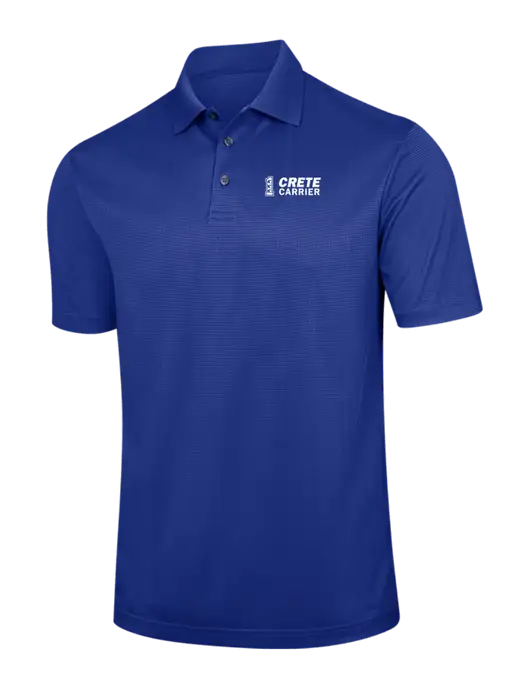 Dark Royal Blue Performance Fine Jacquard Polo w/Crete Carrier Logo