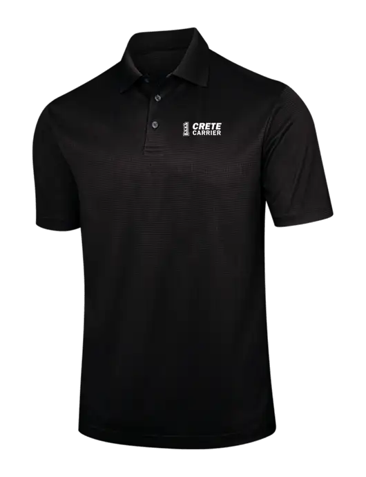 Black Performance Fine Jacquard Polo w/Crete Carrier Logo
