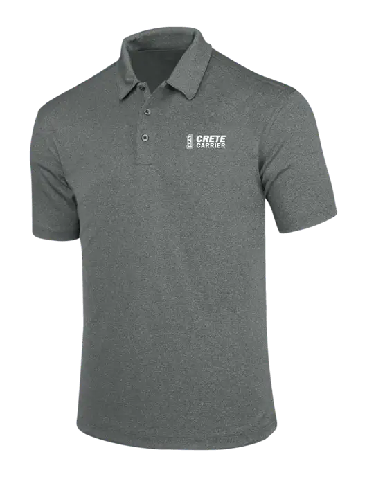 Charcoal Trace Heather Polo w/Crete Carrier Logo