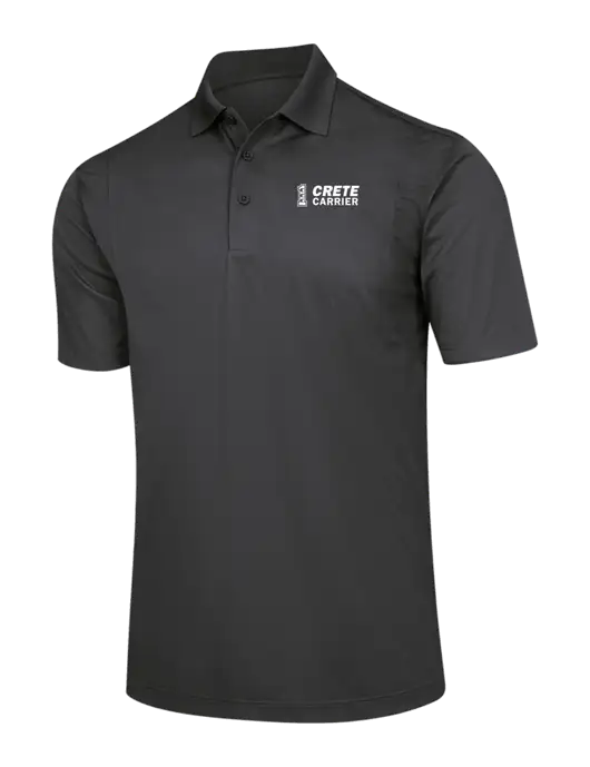 Dark Grey Micropique Sport-Wick Polo w/Crete Carrier Logo