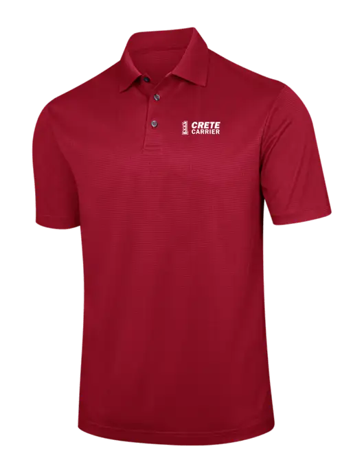Red Performance Fine Jacquard Polo w/Crete Carrier Logo