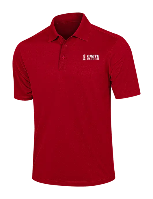 Red Diamond Textured Jacquard Polo w/Crete Carrier Logo