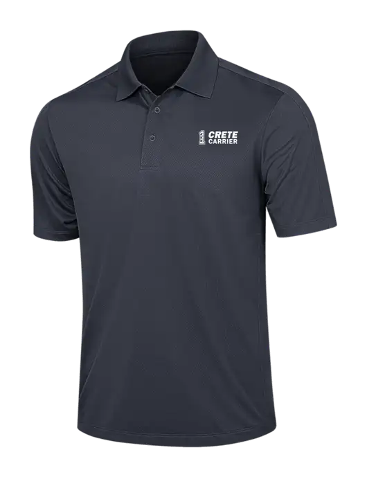 Dark Grey Diamond Textured Jacquard Polo w/Crete Carrier Logo