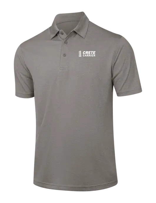 Medium Grey Heather Contender Polo w/Crete Carrier Logo