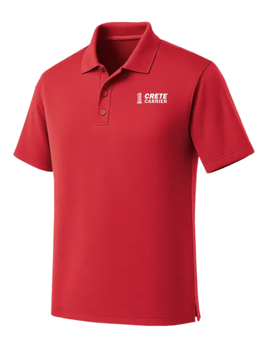 Red Dry Zone UV Micro Mesh Polo w/Crete Carrier Logo