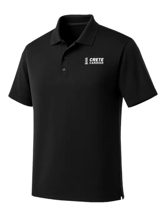 Black Dry Zone UV Micro Mesh Polo w/Crete Carrier Logo
