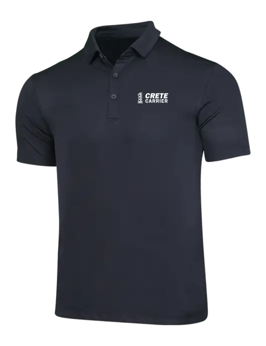 Black Posi-UV Pro Polo w/Crete Carrier Logo