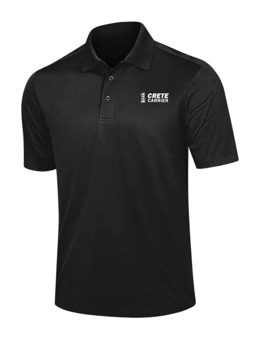 Black Diamond Textured Jacquard Polo w/Crete Carrier Logo