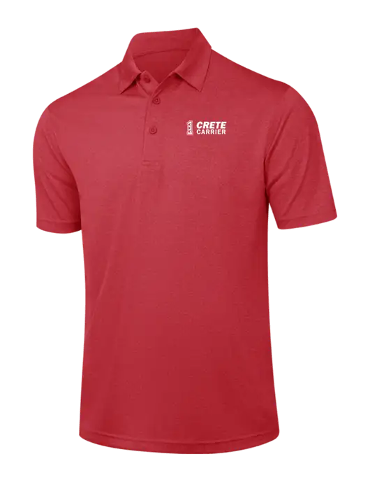 Red Heather Contender Polo w/Crete Carrier Logo