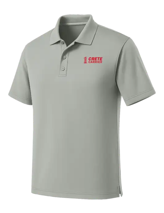 Light Grey Dry Zone UV Micro Mesh Polo w/Crete Carrier Logo