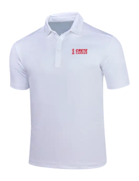 White Posi-UV Pro Polo w/Crete Carrier Logo