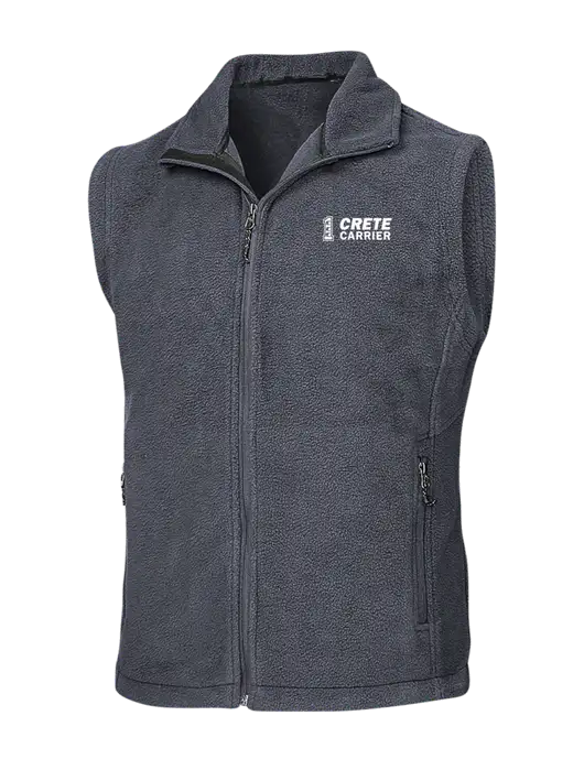 Dark Grey Fleece Vest w/Crete Carrier Logo