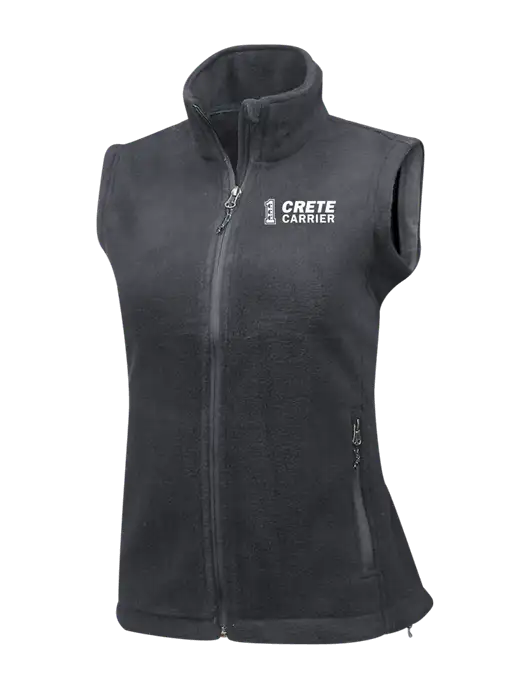 Medium Grey Womens Fleece Vest w/Crete Carrier Logo