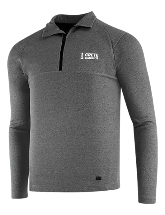OGIO Dark Grey Heather Transition 1/4 Zip Pullover w/Crete Carrier Logo