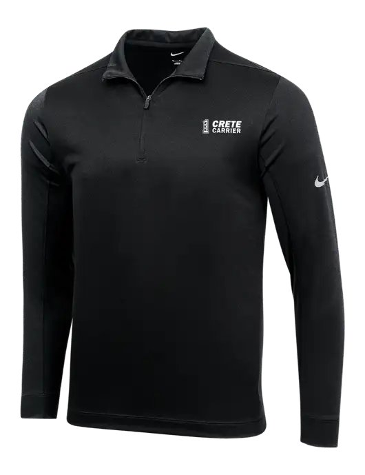 NIKE Black Dry 1/2 Zip Cover-Up w/Crete Carrier Logo
