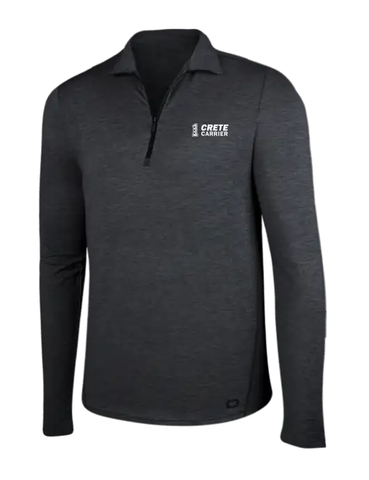 OGIO Blacktop Heather Endurance Force 1/4 Zip w/Crete Carrier Logo
