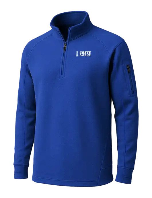 True Royal Tech Fleece 1/4 Zip Pullover w/Crete Carrier Logo