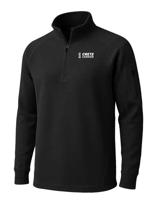 Black Tech Fleece 1/4 Zip Pullover w/Crete Carrier Logo
