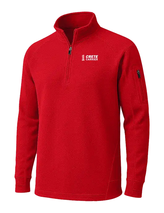 True Red Tech Fleece 1/4 Zip Pullover w/Crete Carrier Logo