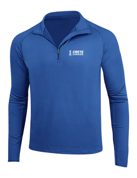 Dark Royal Sport Wick Stretch 1/4 Zip Pullover w/Crete Carrier Logo