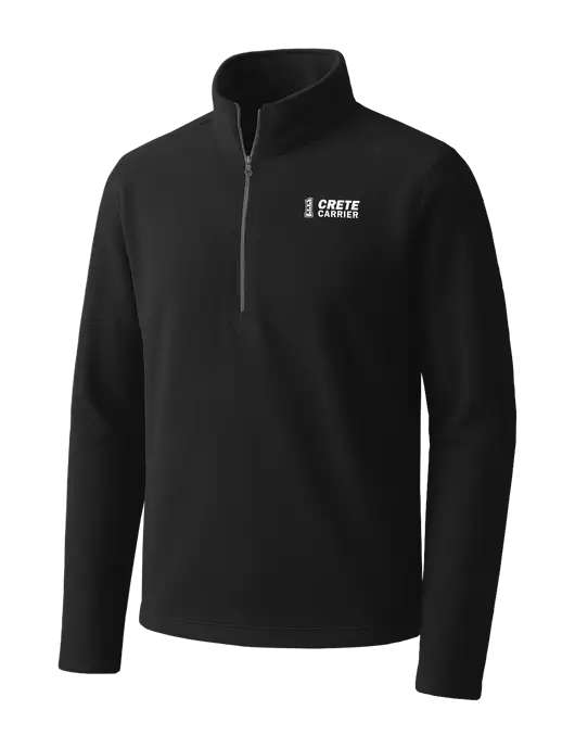 Black Microfleece 1/2 Zip Pullover w/Crete Carrier Logo